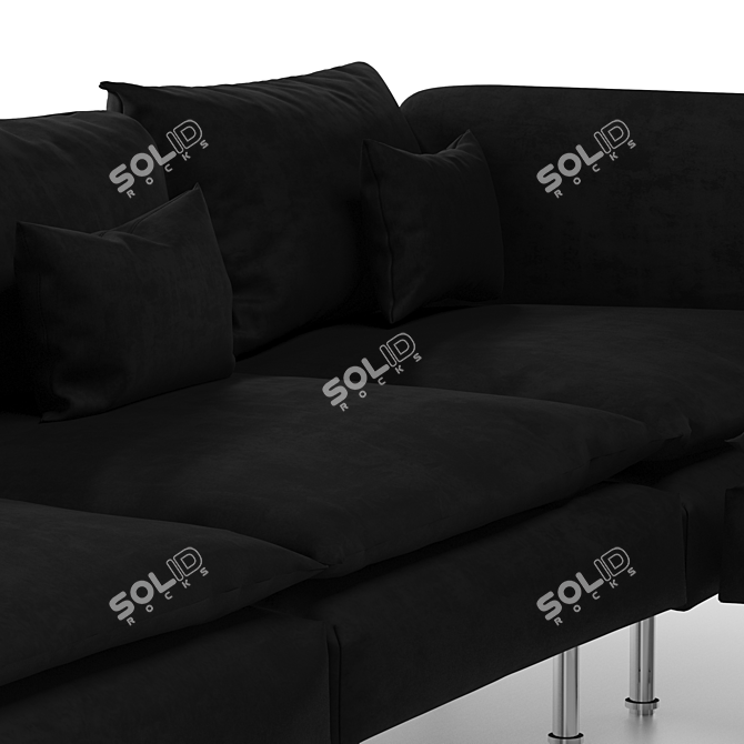 Modern Ikea SÖDERHAMN Sectional for Stylish Living 3D model image 3