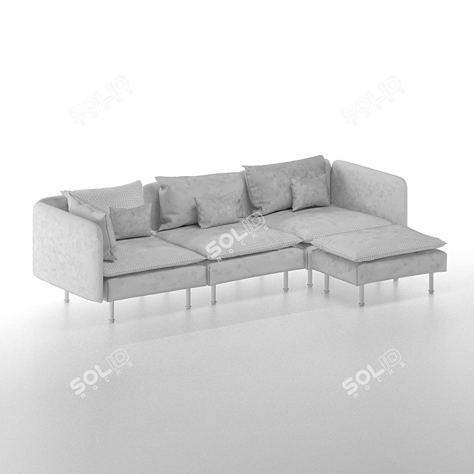 Modern Ikea SÖDERHAMN Sectional for Stylish Living 3D model image 5