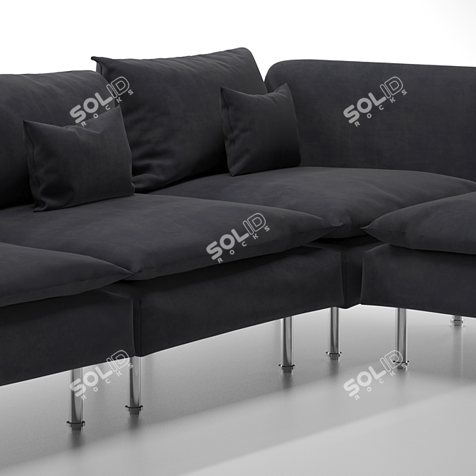 Modern Ikea SÖDERHAMN Sectional for Stylish Living 3D model image 8