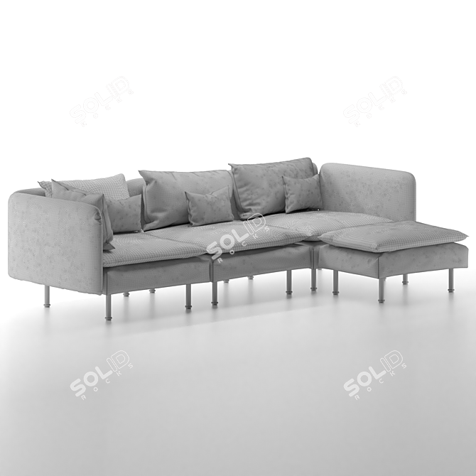 Modern Ikea SÖDERHAMN Sectional for Stylish Living 3D model image 10