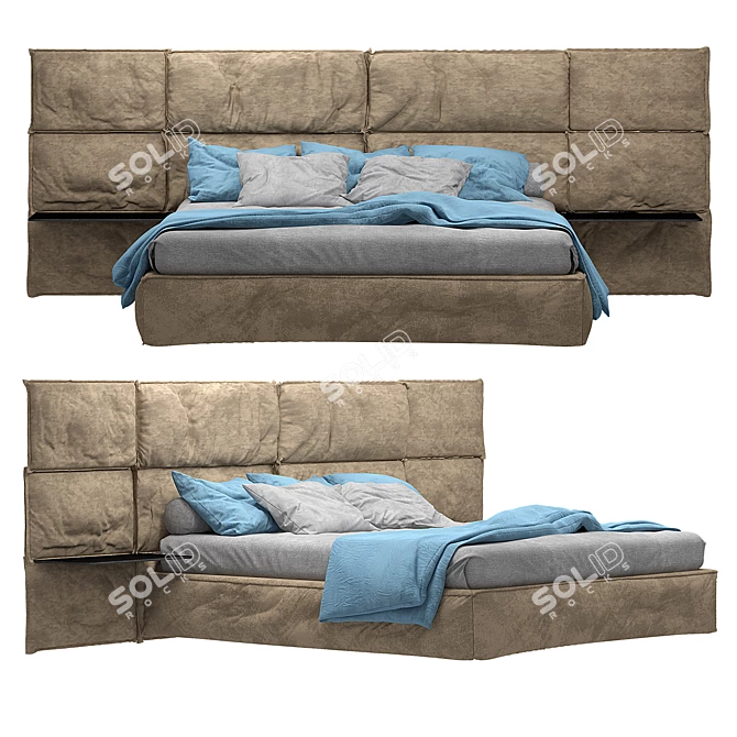 Luxurious Twils Marlene Bed - Exquisite Boiserie Design 3D model image 1