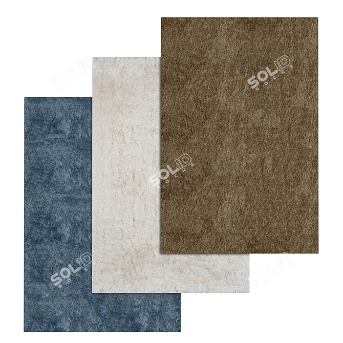 Title: High-Quality Carpets Set 3D model image 1