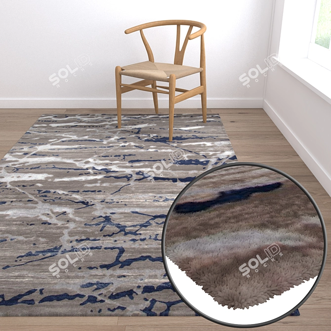 Luxury Carpet Set with High-Quality Textures 3D model image 5