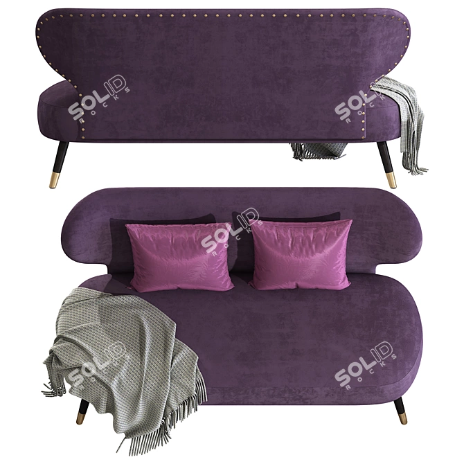 Glamorous Elle Sofa by Tirolo 3D model image 4