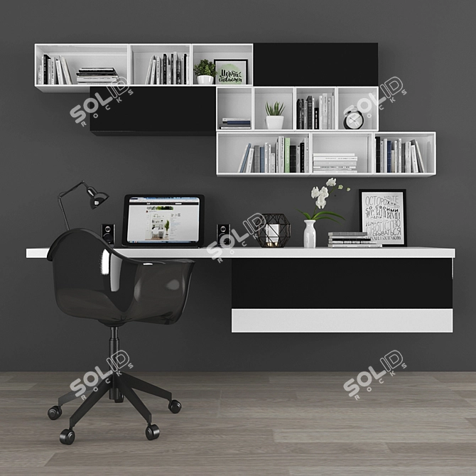 Comprehensive 108-Piece Office Set 3D model image 1