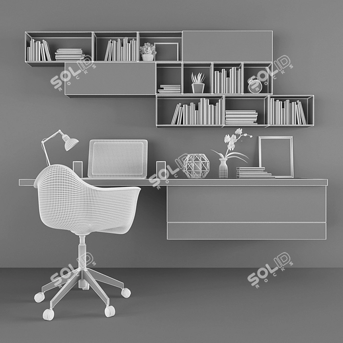 Comprehensive 108-Piece Office Set 3D model image 3