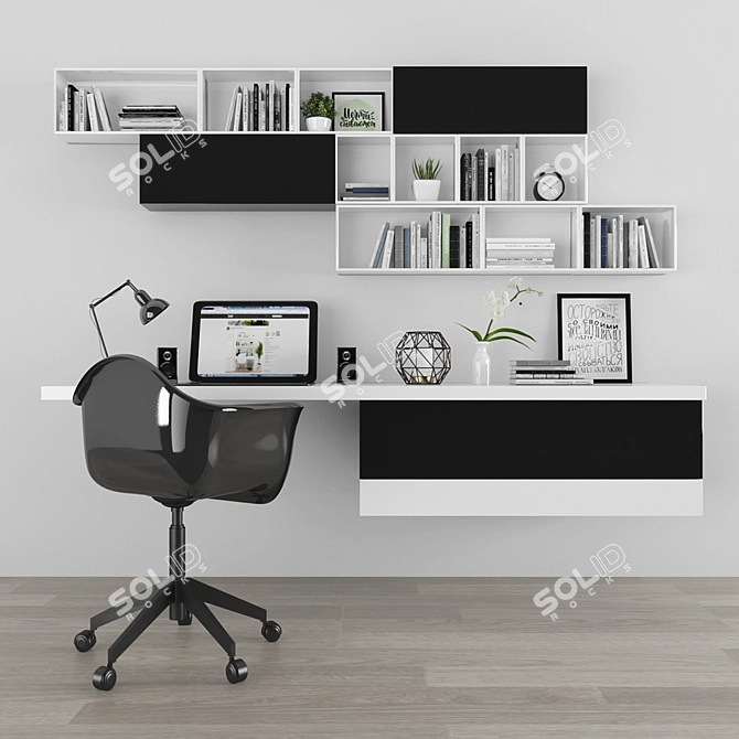 Comprehensive 108-Piece Office Set 3D model image 4