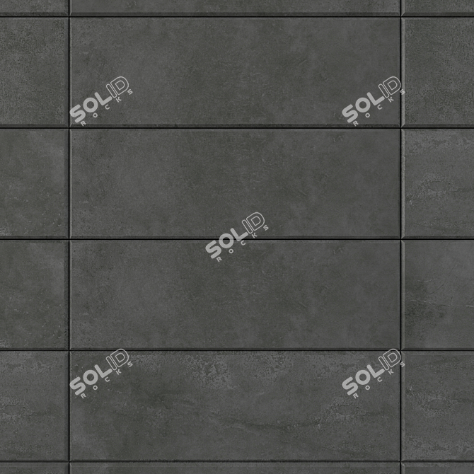 Anthracite Suite: Concrete Wall Tiles 3D model image 2