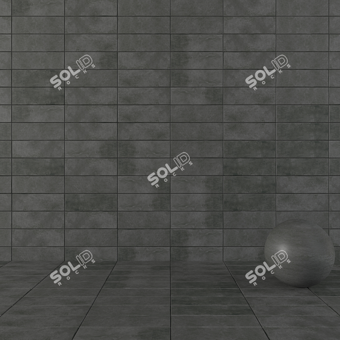  Stylish Concrete Wall Tiles 3D model image 1