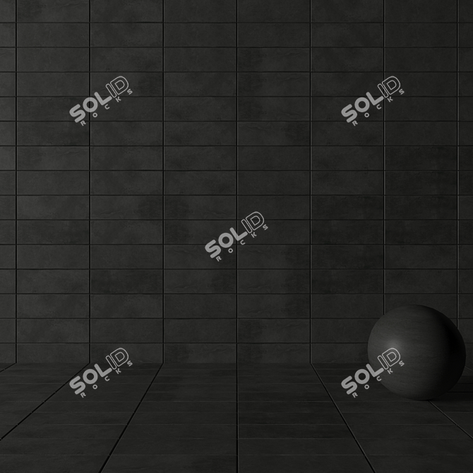  Stylish Concrete Wall Tiles 3D model image 3