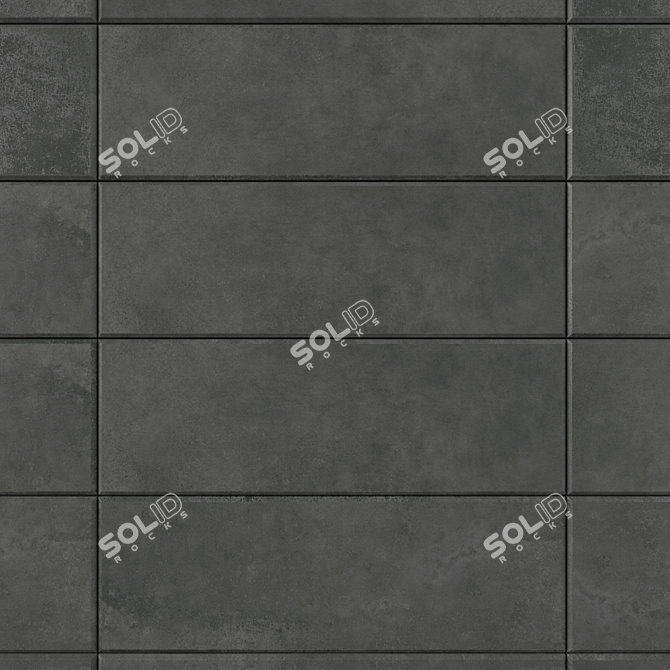 Concrete Suite Anthracite Wall Tiles 3D model image 2