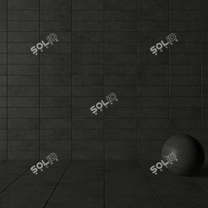 Concrete Suite Anthracite Wall Tiles 3D model image 3