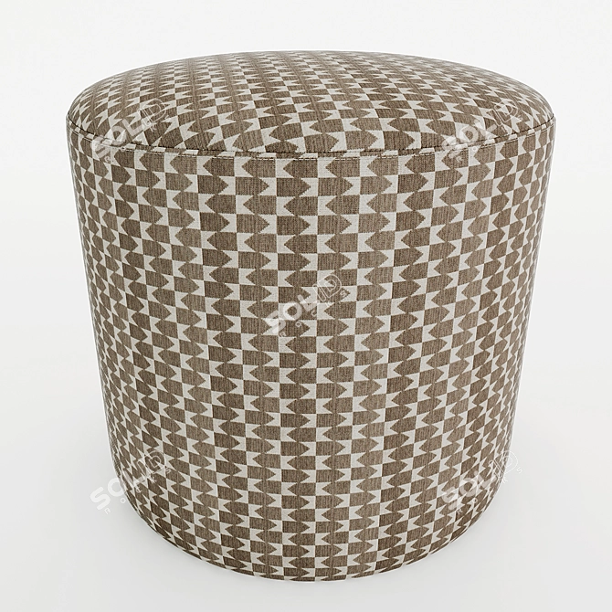 La Redoute Semeon Fabric Pouf 3D model image 5