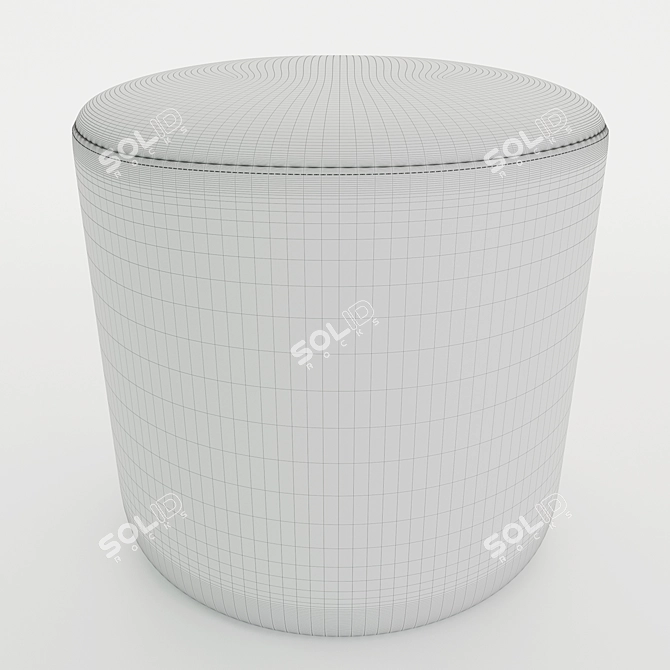 La Redoute Semeon Fabric Pouf 3D model image 6