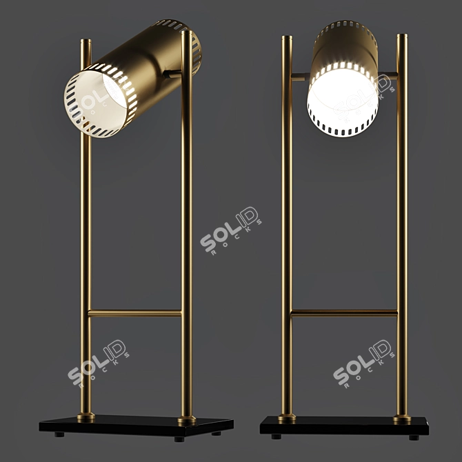 Elegant Illuminate Set: SAMUEL Table & Floor Lamp 3D model image 1