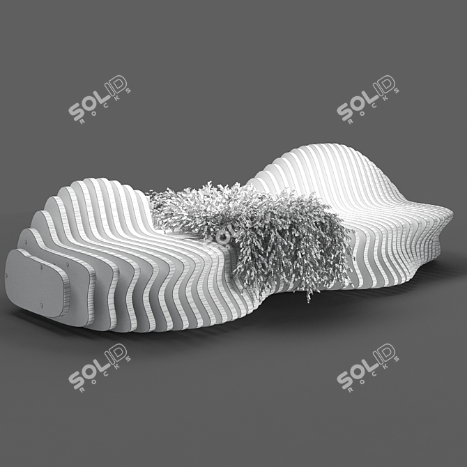 Poly Bench 737 V3 3D model image 3