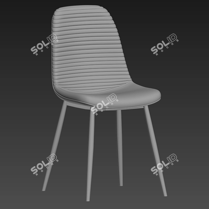 Elegant Eckard Upholstered Chair 3D model image 3
