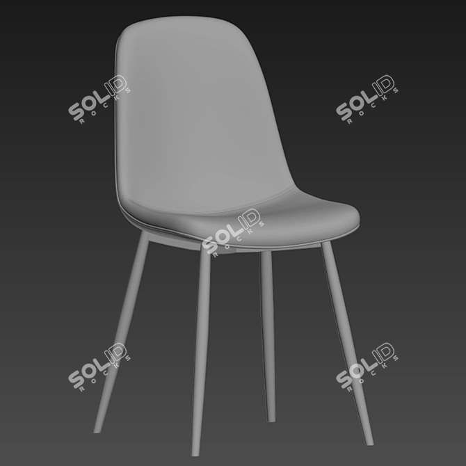 Elegant Eckard Upholstered Chair 3D model image 4