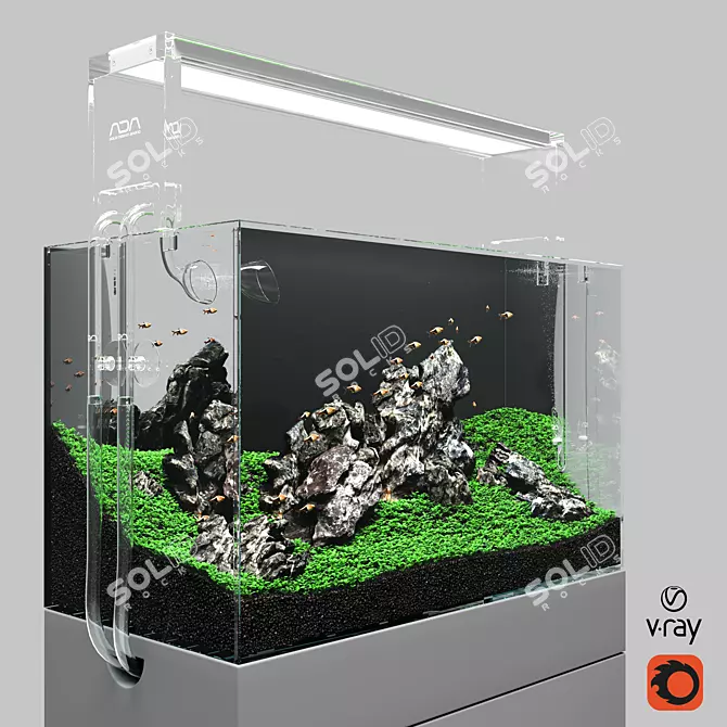 Aquarium Nature Aquascape Kit 3D model image 1