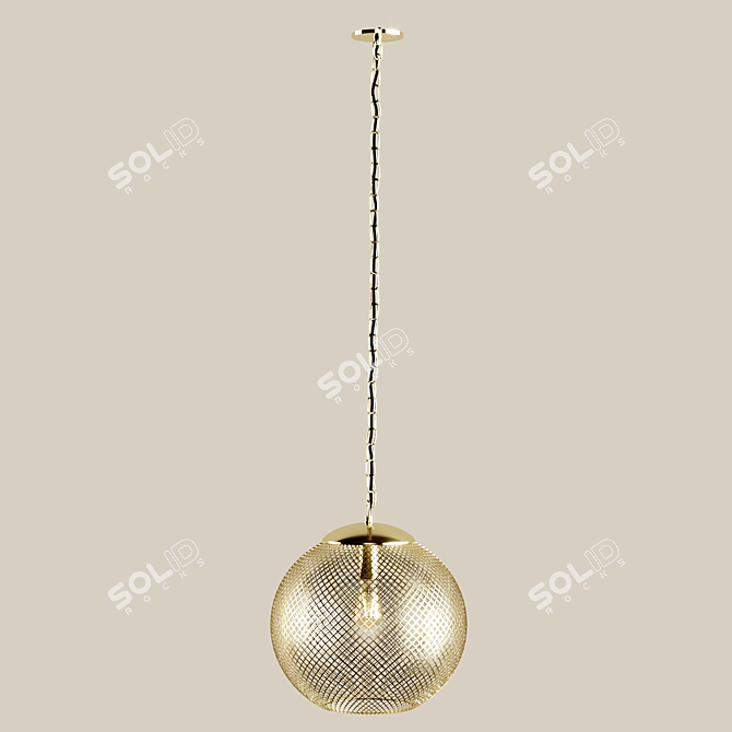 Modern Metal Ceiling Lamp 3D model image 3