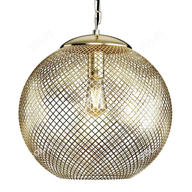 Modern Metal Ceiling Lamp 3D model image 7