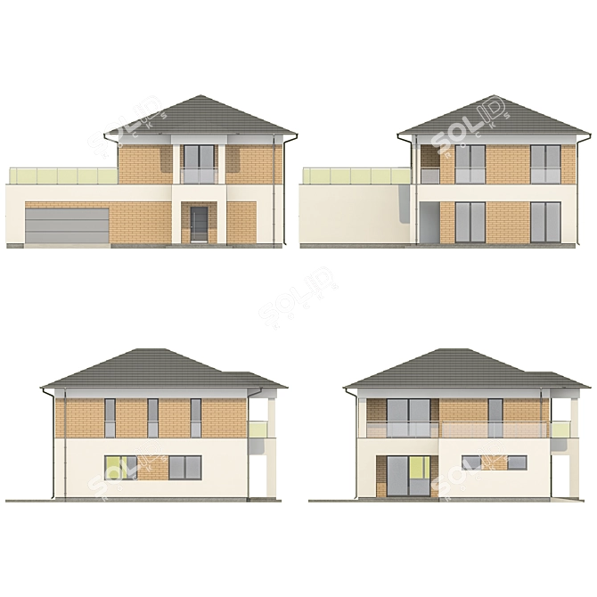 Ultra-Modern House Zx136 3D model image 3