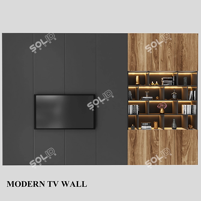 Modern TV Wall Mount 3D model image 1