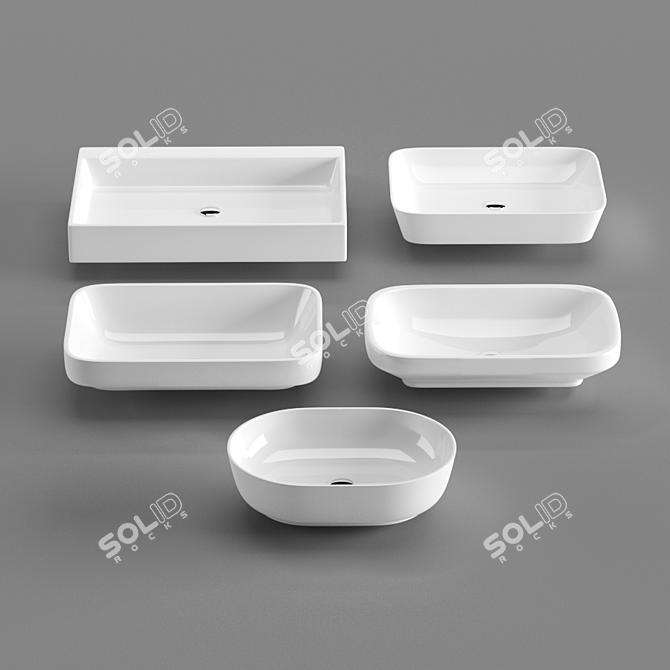 Duravit 2020 Sink Set: Sleek & Stylish 3D model image 1