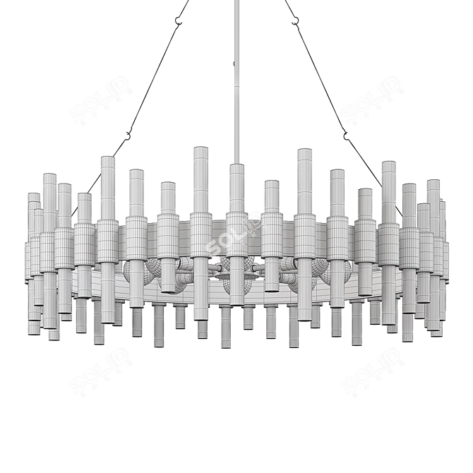 Elegant Haskell Chandelier: Timeless Illumination 3D model image 2