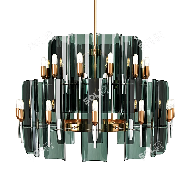 Elegance Illuminated: Fontana Arte Chandelier 3D model image 1