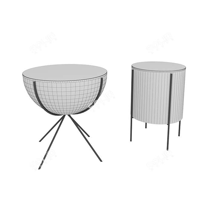 Exquisite Thomas Bina Tables 3D model image 2