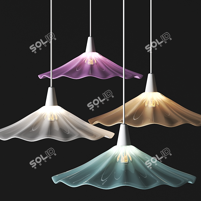 Sophisticate Sand & Taupe Pendant 3D model image 2