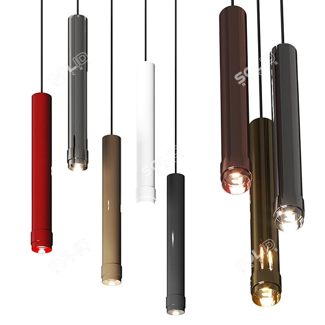 Swiss-Made VERTICO Pendant Lamps 3D model image 1