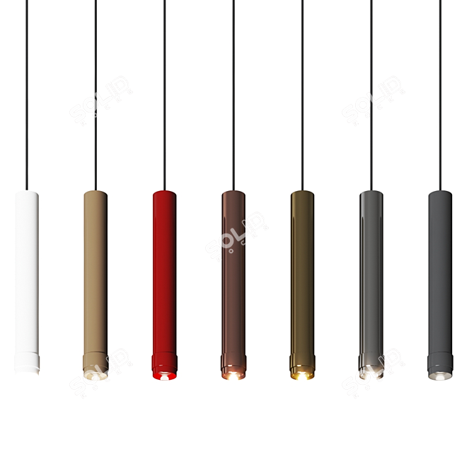 Swiss-Made VERTICO Pendant Lamps 3D model image 2