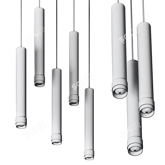 Swiss-Made VERTICO Pendant Lamps 3D model image 3