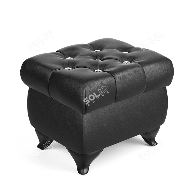 Elegant Capella Pouf 3D model image 2