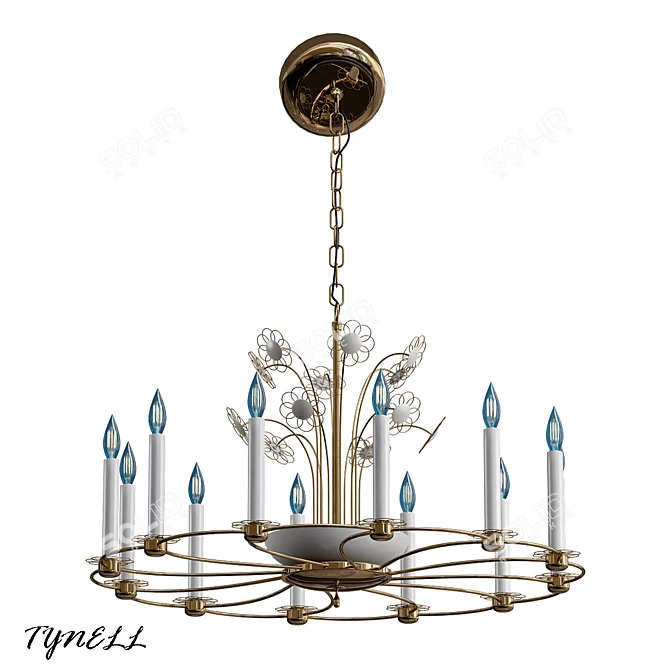 Tynell 2013 Chandelier: Elegant Floral Design 3D model image 1