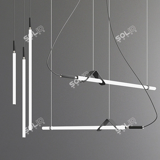 Delia L Pendant Light: Elegant and Modern 3D model image 1