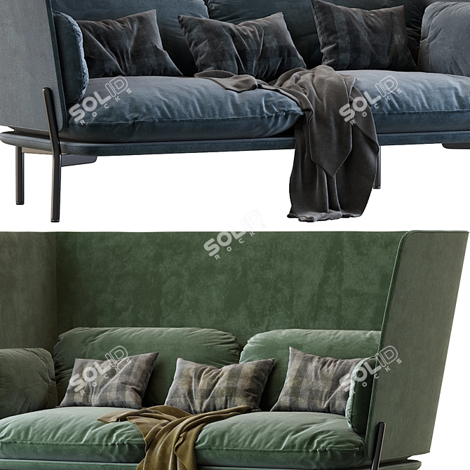 Nordic Comfort Cloud Sofa 3D model image 4