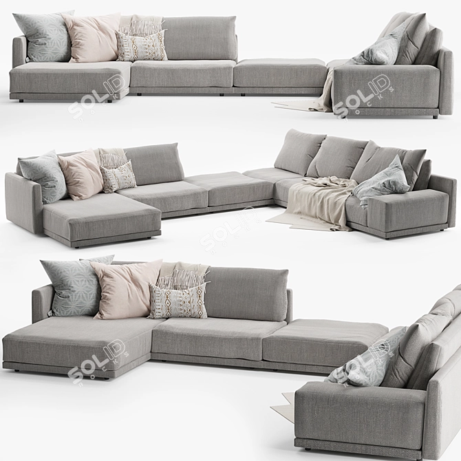 Novamobili Mac Sofa: Stylish Comfort for your Living Space 3D model image 1