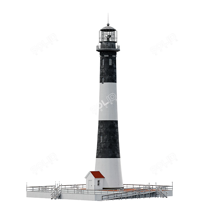 FireIsland Lighthouse: High-Resolution Textures & Vray Scene 3D model image 1