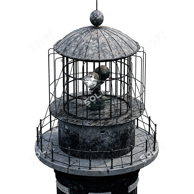 FireIsland Lighthouse: High-Resolution Textures & Vray Scene 3D model image 2