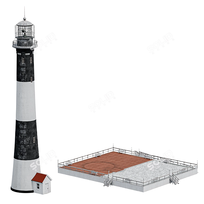 FireIsland Lighthouse: High-Resolution Textures & Vray Scene 3D model image 5