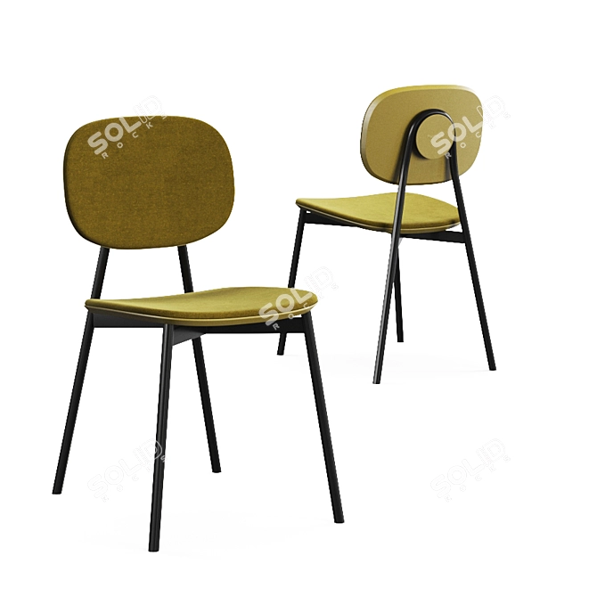 Sleek Tubular Chair 3D model image 2