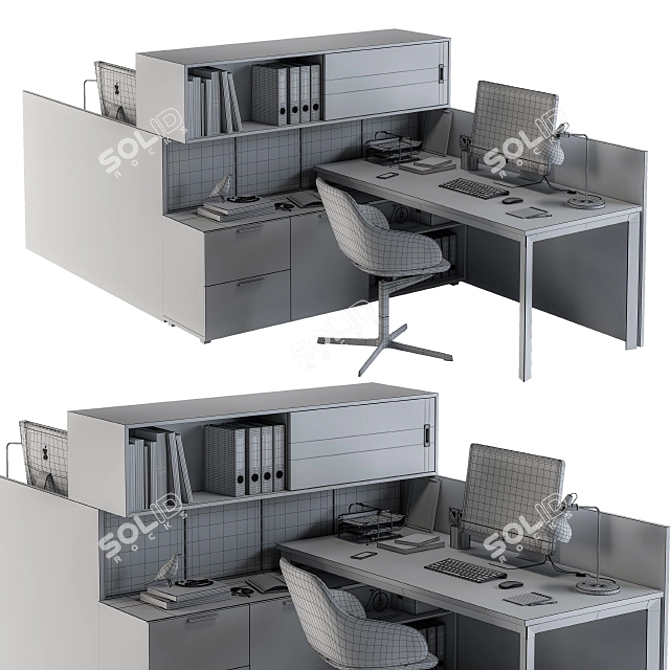 Modern Office Employee Set - 09 3D model image 5