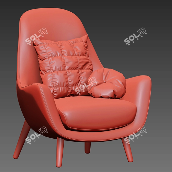 Luxurious Poliform Mad King Armchair 3D model image 4