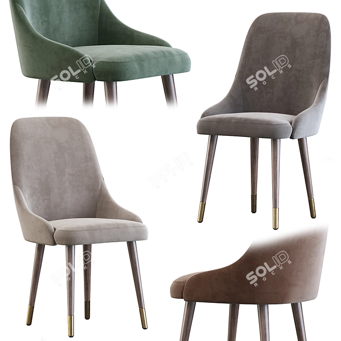 Luxdeco Torre Adima Side Chair: Elegant and Stylish Seating Solution 3D model image 1