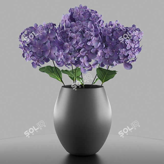 Lilac Hydrangea Bouquet 3D model image 1