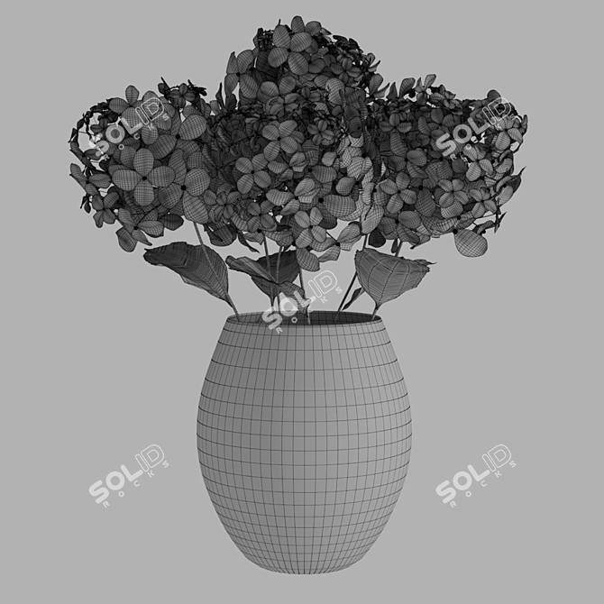 Lilac Hydrangea Bouquet 3D model image 3