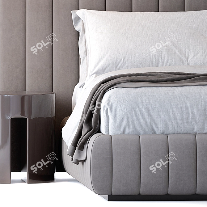 Modern Tuyo Bed & Gong Table 3D model image 3